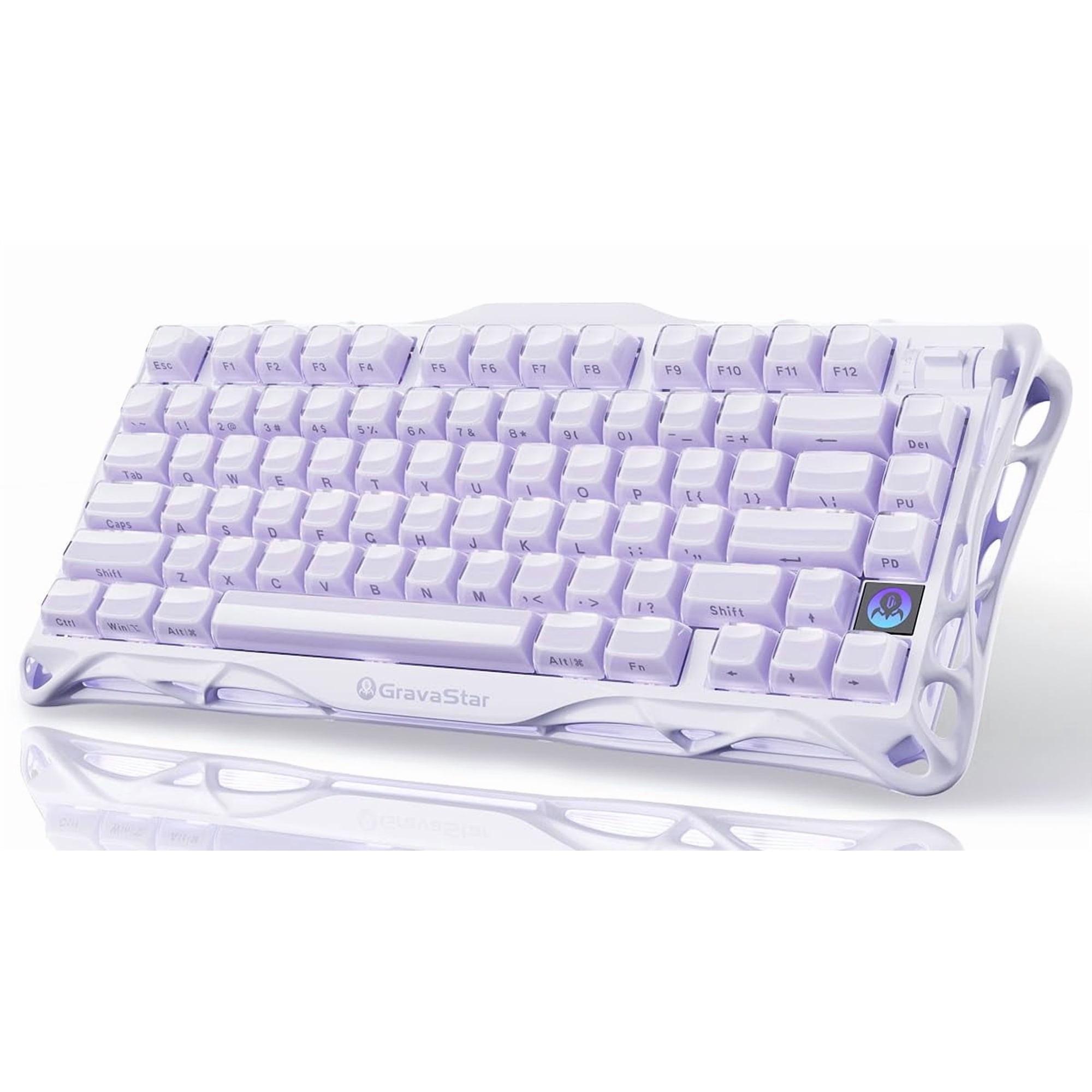 Teclado Mecánico Inalámbrico Rgb Gravastar Mercury K1 Morado