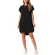 thumbnail image 1 of Vestido Mini de Playa Suelto con Bolsillos y Cuello Redondo de Manga Corta para Mujer INSPIRE CHIC XL Negro, 1 of 6