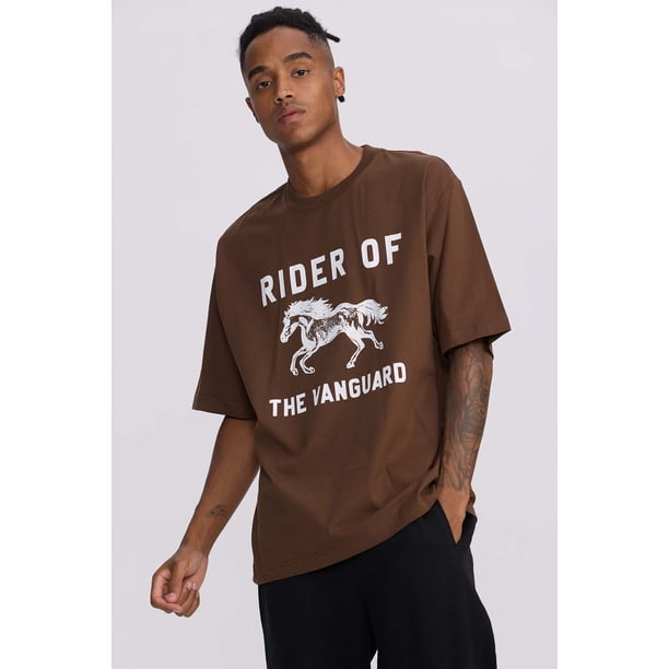 Polera Hombre Print Central West Chocolate