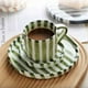 thumbnail image 1 of Set de Platos y Tazas Rayas Vintage Verde, 1 of 8