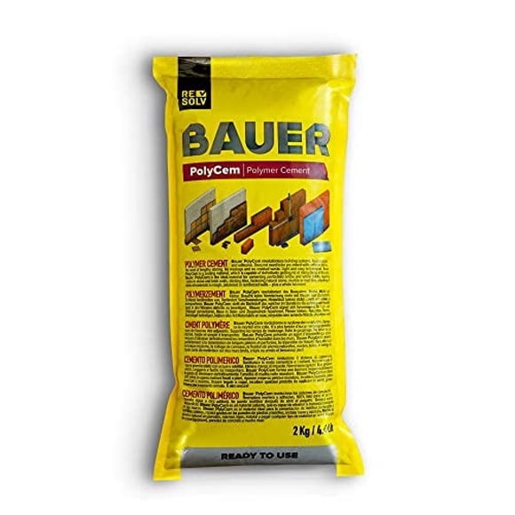 Cemento polimérico Bauer Instant de 2 kg para la reparación de grietas en hormigón