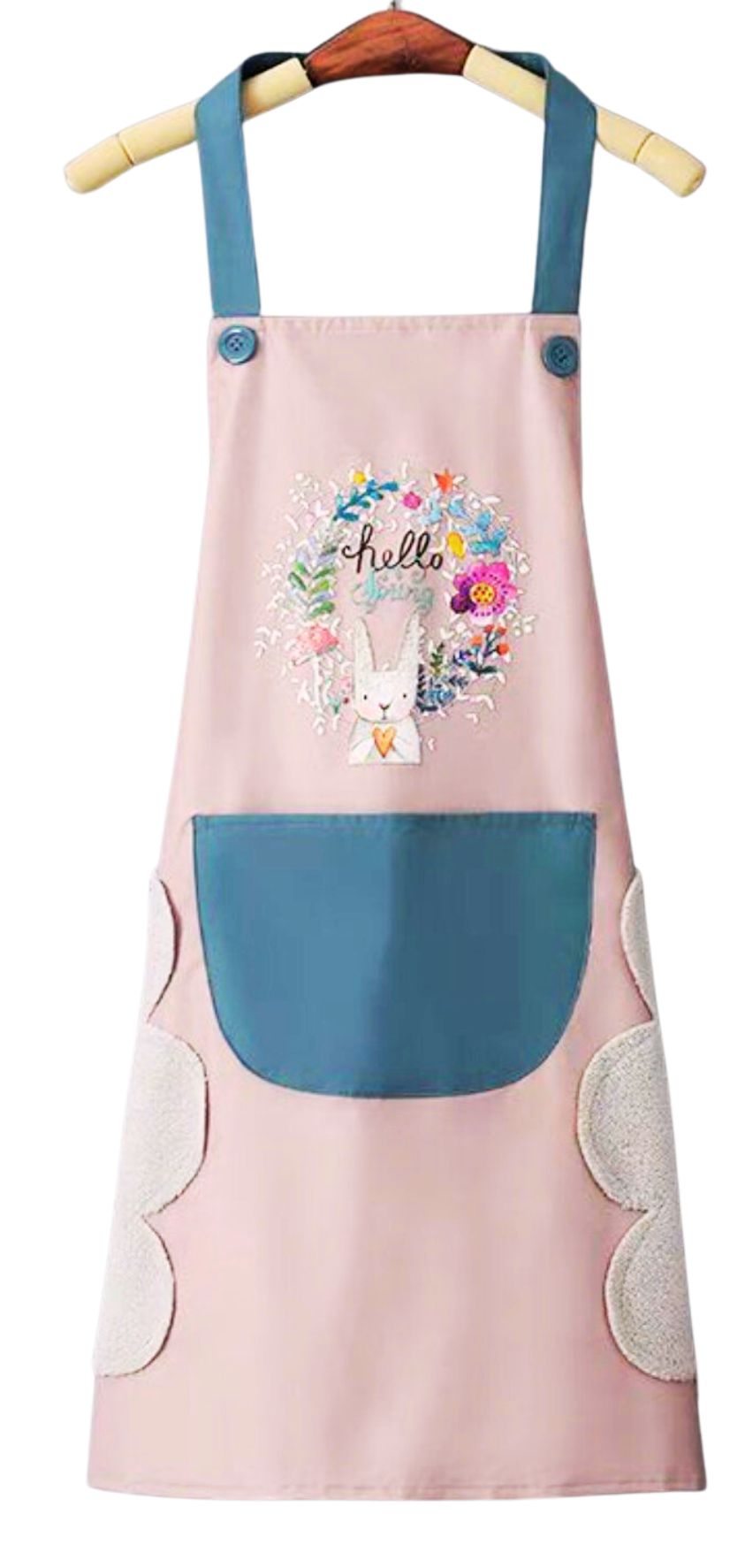 Handydeco - Delantal De Cocina Impermermeable Con Bolsillo Y Toallas