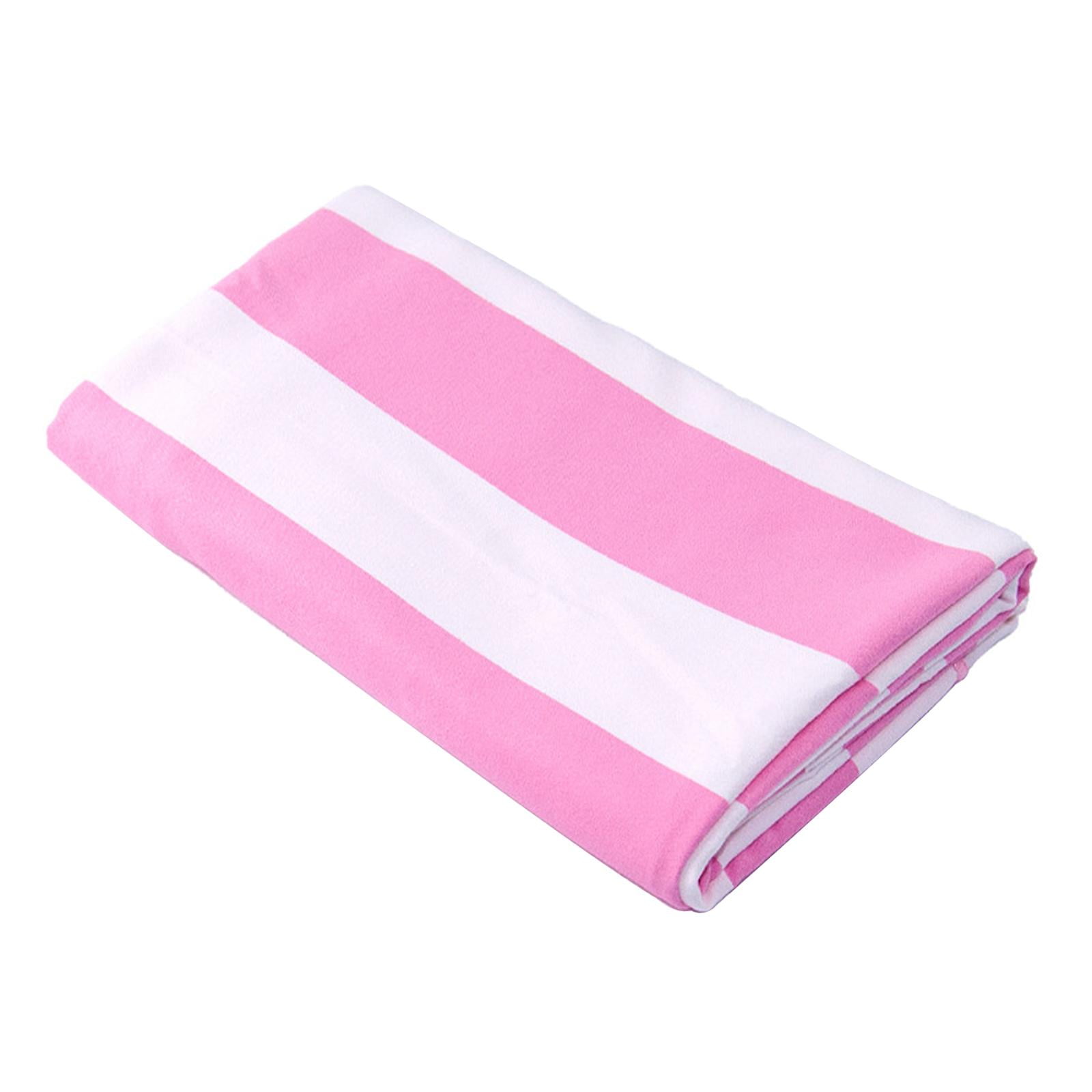 Magideal - Toalla De Playa A Rayas, Toalla De Baño, Toalla De Playa, Toalla De Baño Súper Absorbente De Gran Tamaño, Toalla De Piscina Para Acampar, Spa, Baño, P Rosa