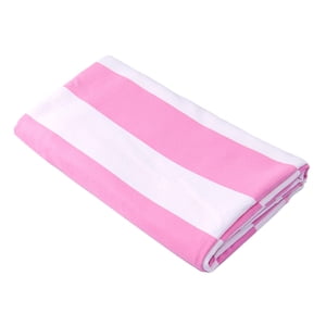 Magideal - Toalla De Playa A Rayas, Toalla De Baño, Toalla De Playa, Toalla De Baño Súper Absorbente De Gran Tamaño, Toalla De Piscina Para Acampar, Spa, Baño, P Rosa