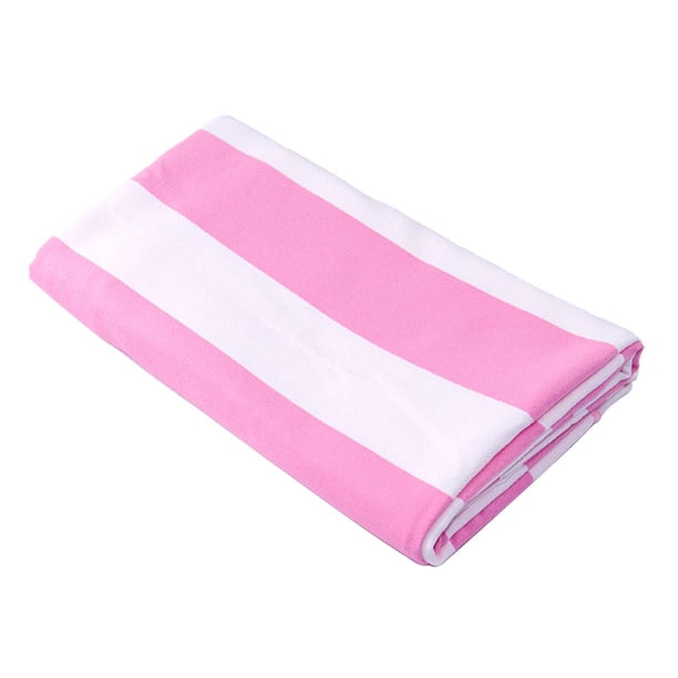 Toalla de playa a rayas, toalla de baño, toalla de playa, toalla de baño súper absorbente de gran tamaño, toalla de piscina para acampar, Spa, baño, p Rosa