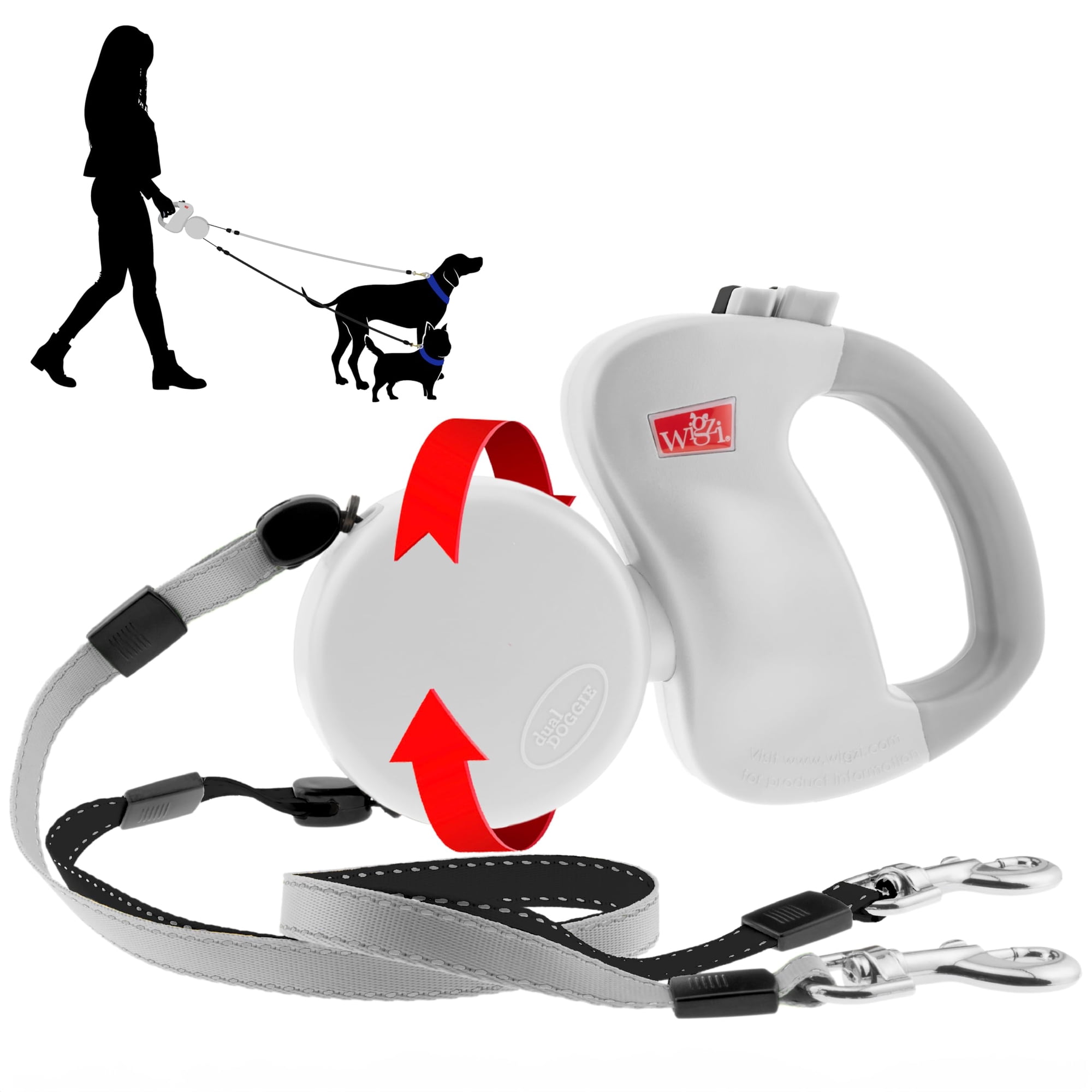 Correa Para Perros Wigzi 2025 Retráctil Doble Impermeable De 3 M