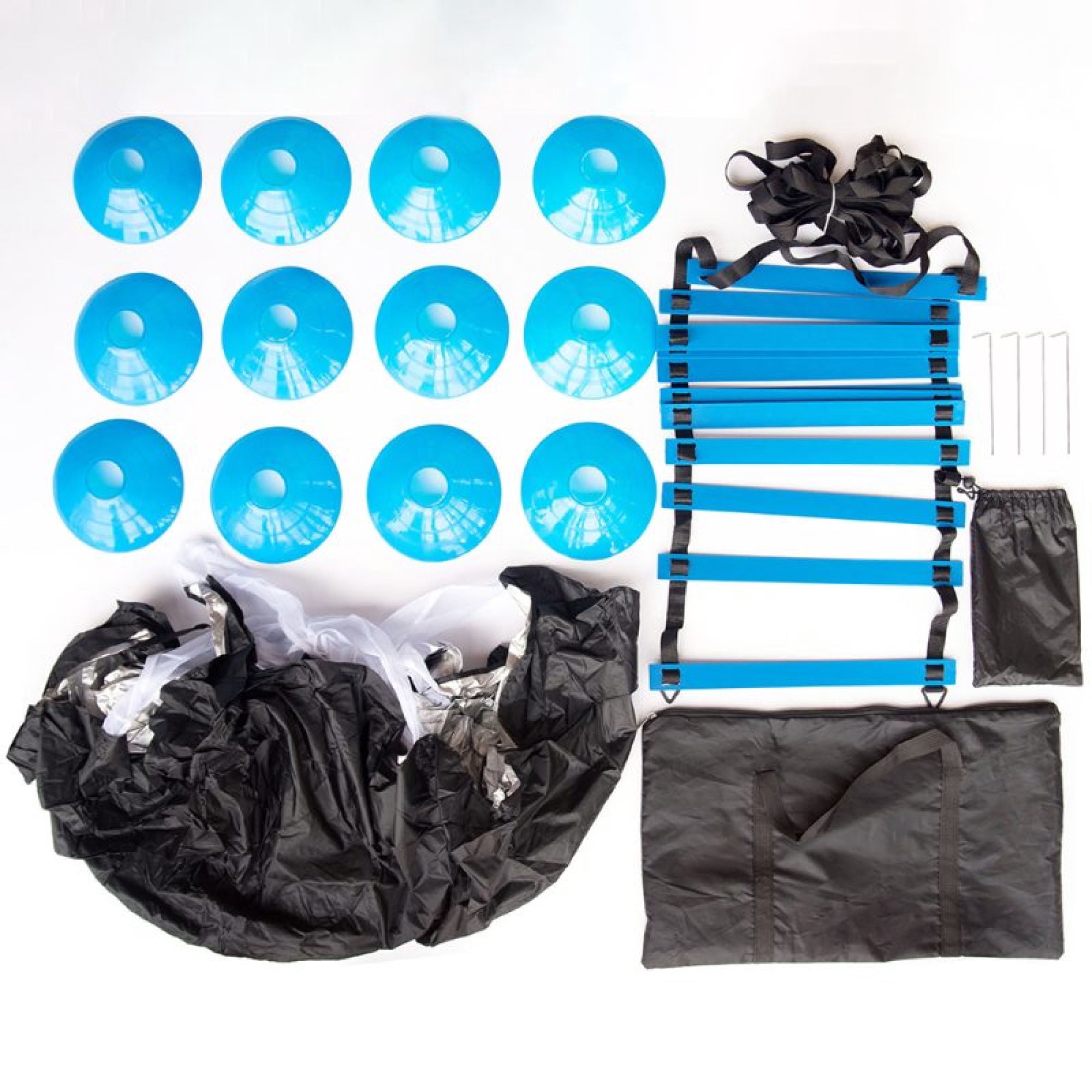 Accesorios Fitness Set de Entrenamiento Negro. Azul