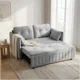 thumbnail image 1 of Sofa Cama 140cm Tela Tecnica Base Fierro Con Almacenamiento Gris Liso, 1 of 8