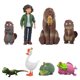 thumbnail image 1 of Figuras de acción EAZZ, set de 8 piezas de animales de caricatura y personajes de película, 1 of 8