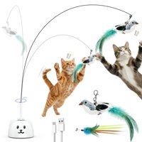 Pluma De Pájaro Volador Automática Catpick De Juguete Interactivo Para Gatos