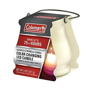 Coleman - Vela Led Citronela Que Cambia De Color 250 Ml