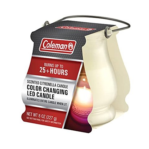 Coleman - Vela Led Citronela Que Cambia De Color 250 Ml