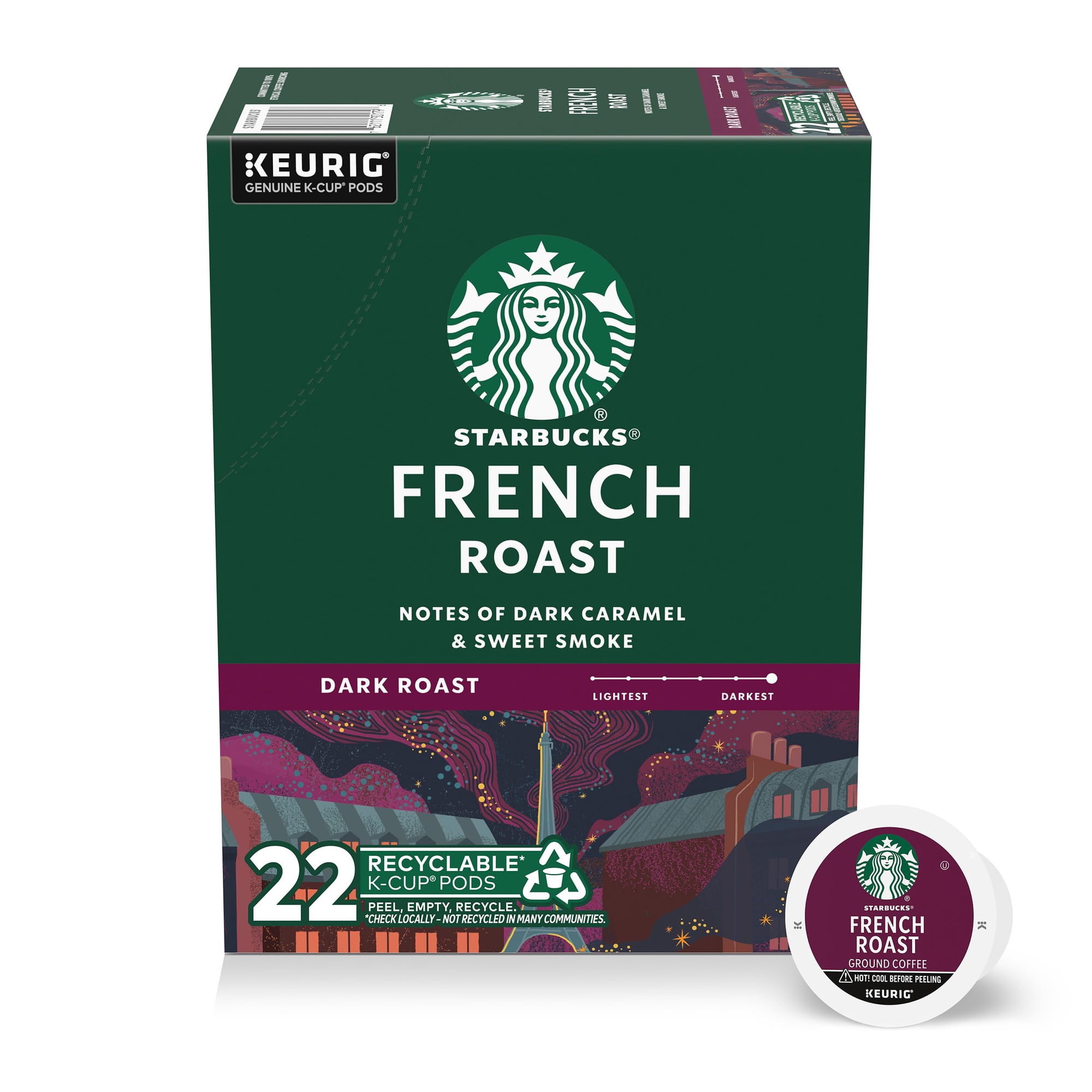 Cápsulas De Café Starbucks Dark Roast French Roast 22 Cápsulas