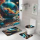 thumbnail image 1 of Alfombrillas De Baño T.f.i Diseño Varios 180x180 Cm Amarillo Y Azul Planeta, 1 of 3