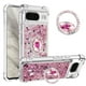 thumbnail image 1 of Funda Para Google Pixel 8 Con Brillo Líquido, Protección Completa Y Soporte De Anillo Giratorio, 1 of 4