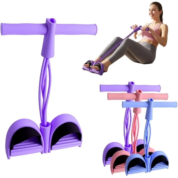Banda resistencia yoga pedal elástica 4 tubos látex tensión adelgazante estiramiento