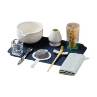 Magideal - 10Pcs Matcha Set De Té Té Almohadilla De Té Regalo De Tazón Para Japonés Familiar, Utensilios De Cocina Para Preparación De Matcha Matcha Latte Blanco Brillante