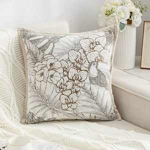 Todo Hogar Santiago De Chile - Cojín Chenille Retro Beige - Diseño C