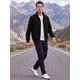 thumbnail image 2 of INSPIRE CHIC Chaqueta Bomber de Pana para Hombre con Forro, Cremallera, Chaqueta Camionera, Abrigo de Invierno, Talla S, Negro, 2 of 5