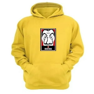 Genérico - Polerón Canguro La Casa De Papel Amarillo Talla L Unisex