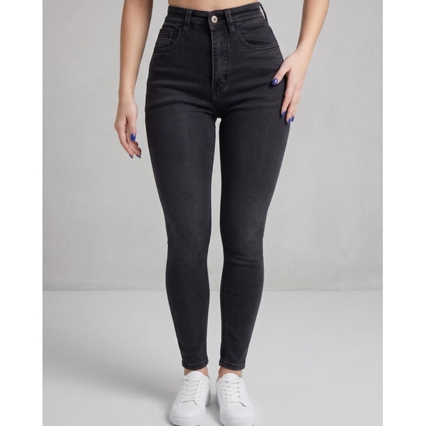 Pantalón Urban Mujer Negro Prelavado Fit Stretch Calidad