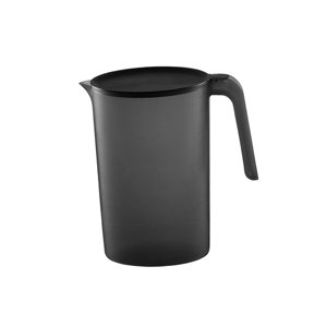 Magideal - Jarra De Agua De 2 L, Fácil De Limpiar, Agarre Cómodo, Jarra Para Agua Fría Y Caliente, Jarra Para Agua Con Tapa, Hervidor Para Agua Caliente Y Fría P Negro