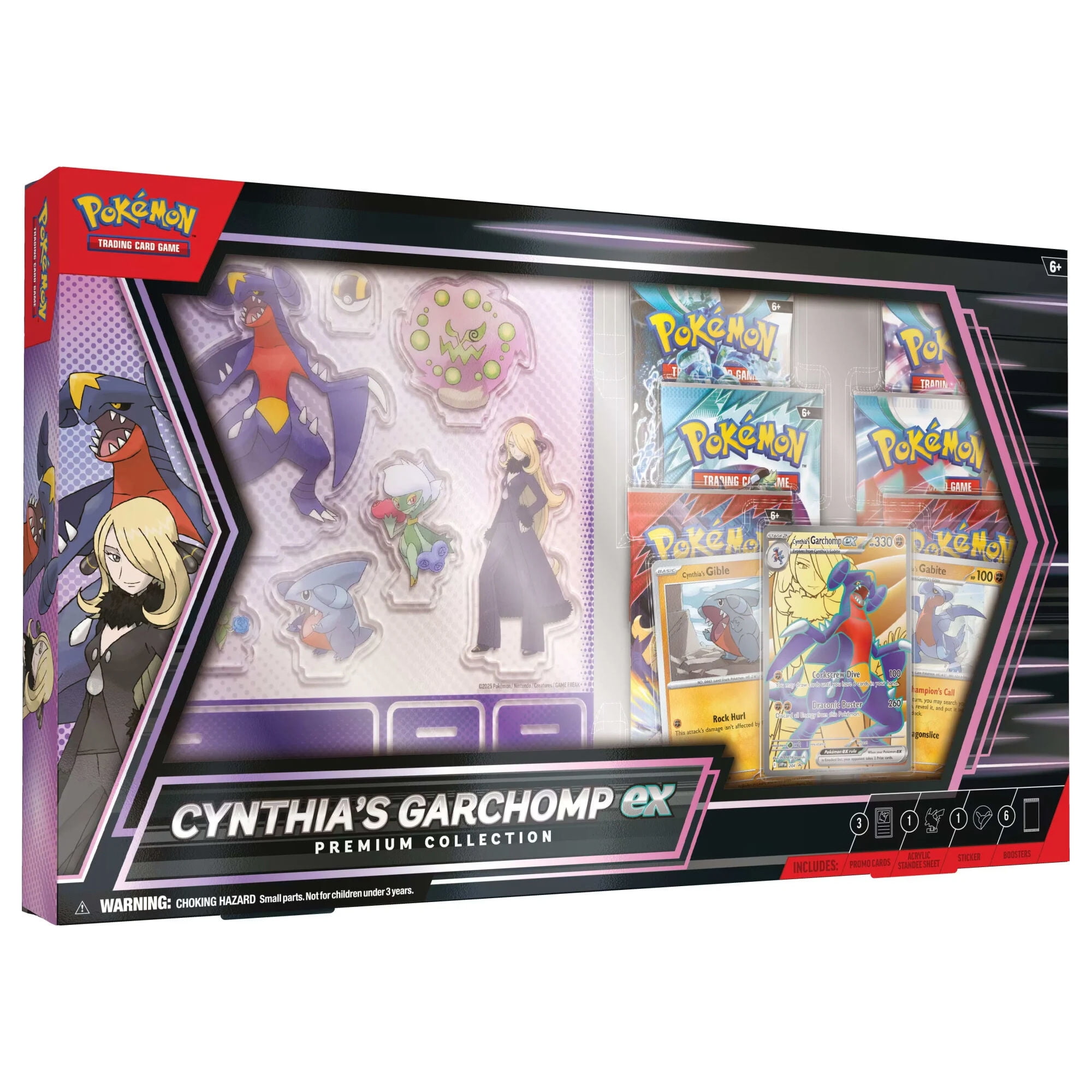 Asmodee - Juego De Cartas Tcg Pokemon Tcg Cynthia'S Garchomp Ex Premium Collection Español