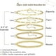 thumbnail image 2 of Pulseras de tobillo para mujer, chapadas en oro de 14 quilates, resistentes al agua, con cadena de eslabones cubanos Figaro, juego de 5 tobilleras doradas, joyería de regalo, tamaño ajustable., 2 of 5