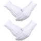 thumbnail image 1 of 2 pares de guantes de nailon blancos con cierre a presión para policía, esmoquin formal, guardia de honor, disfraz de desfile, 9,05 pulgadas, 1 of 7