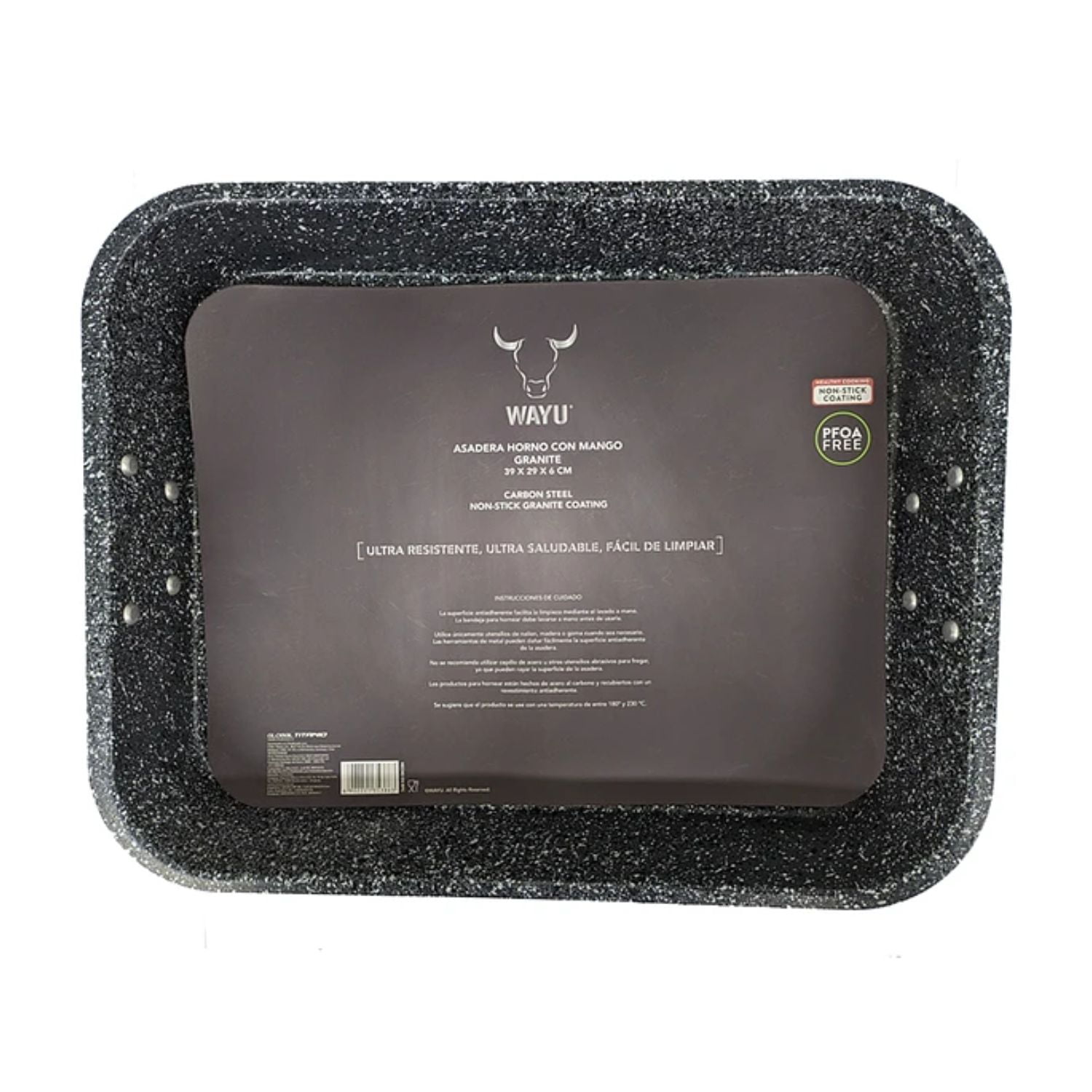 Asadera Horno Wayu Antiadherente Con Mangos Cocina 39x29cm