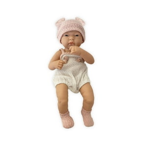 Little Dolphie - Muñeca Realista De 40 Cm Con Chupete Y Ropa Tejida