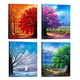 thumbnail image 3 of Póster De Arte De Pared De Pintura De Impresión De Lienzo Sin Marco De 4 Paneles 4 Estaciones, 3 of 5