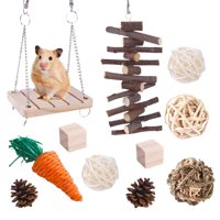 Magideal - Juego De Juguetes Para Masticar Para Hámster, Juguete Para Rechinar Los Dientes, Animales Pequeños, Ejercicio, Juego, Ejercicio 11 Equipos