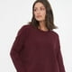 thumbnail image 3 of Sweater Mujer Chenille Cuello Redondo Burdeo Corona, 3 of 5