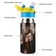 thumbnail image 3 of Crepúsculo Botella de Agua con Tapa Pop Top de Un Toque, Acero Inoxidable, a Prueba de Fugas, para Deportes, Botella Infantil azul 12 oz, 3 of 6