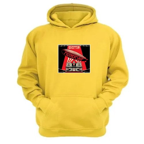Genérico - Polerón Canguro Led Zeppelin Amarillo Talla S Unisex
