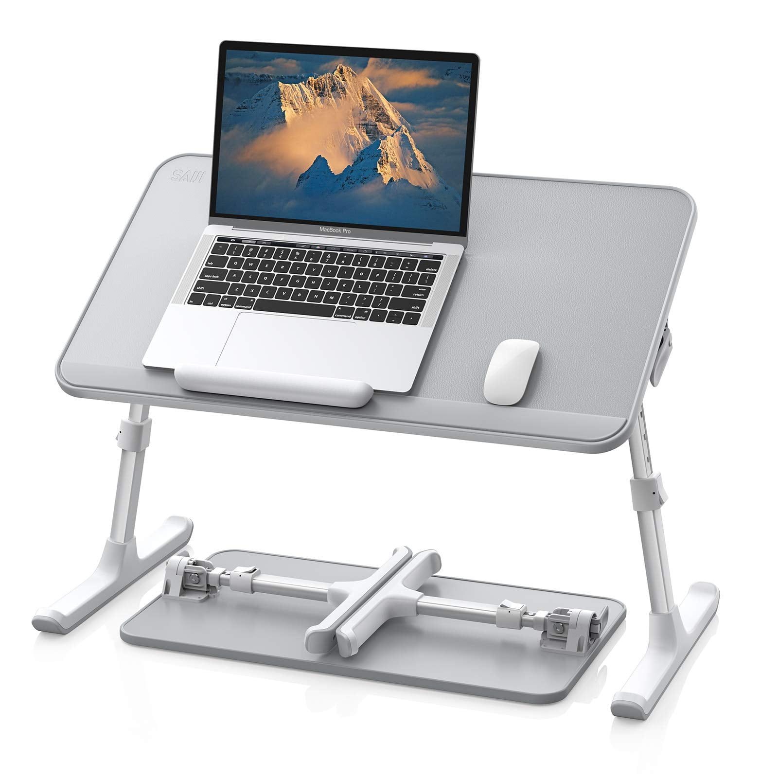 Bandeja De Cama Para Portátil Saiji, De Piel, Ajustable Y Extraíble