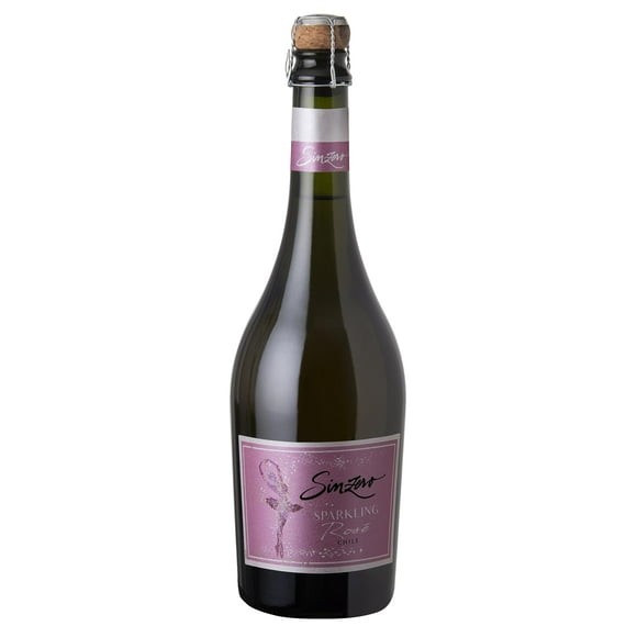 SINZERO Sparkling Rose-Champán seco sin alcohol, alternativa baja en calorías, acidez equilibrada, 25.4 FlOz - Paquete de 6