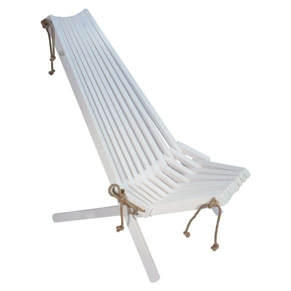 Silla Finlandesa Pino Silvestre Europeo Blanco Aceitado / Silla, Reposera Terraza