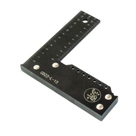 Magideal - Medidor De Longitud En Forma De L Para Trabajos De Carpintería, Color , 150Mm Negro 150Mm