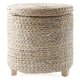 thumbnail image 3 of Otomana de almacenamiento Casafield 17, redonda, encalada, con forma de jacinto, 3 of 7