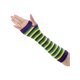 thumbnail image 2 of Guantes sin dedos para mujer INSPIRE CHIC, calentadores de brazos tejidos de longitud de codo impresos Amarillo Verde Azul Marino, 2 of 6