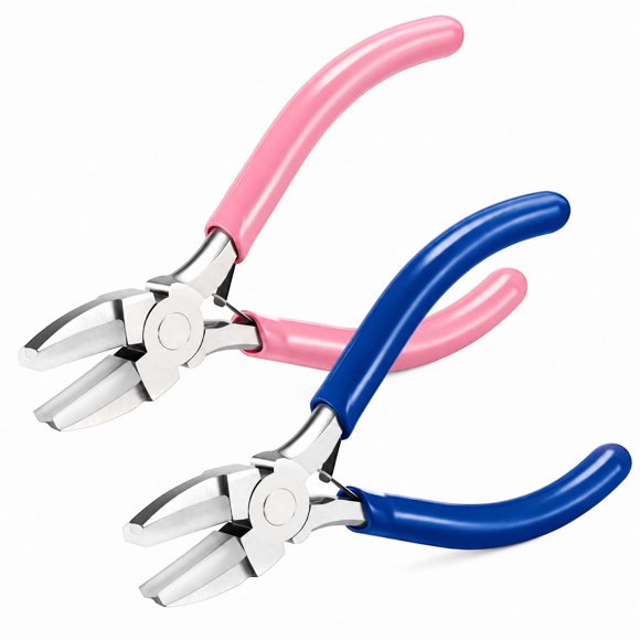 Alicates Mudder 2 unidades 13,5 cm mandíbulas de nailon rosa y azul