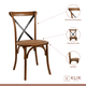 thumbnail image 3 of Pack de 4 Sillas Crossback Madera Rattan - Café Vintage, 3 of 4