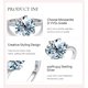thumbnail image 5 of Anillos de Moissanita Blancos/amarillos de 5 Uds para Mujer Corte Redondo Color D VVS1 Anillos de Diamante Anillos de Compromiso y Boda de Moissanita de 6 Puntas para Mujer con Certificado, 5 of 8