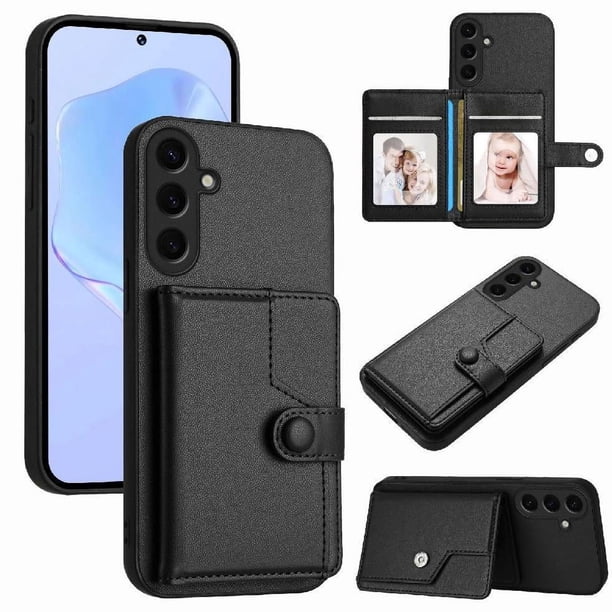 FOXDOCK Funda para SAMSUNG Galaxy S24 Plus con Bloqueo RFID - Diseño Elegante con Cierre de Botón
