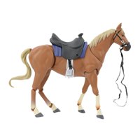 Magideal - Decoración De Escena De Caballo, Estatuilla De Caballo Realista, Modelo De Caballo Coleccionable, Juguete, Diseño De Mesa De Arena, Decoración , Marrón