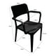 thumbnail image 2 of Silla Plástica Con Apoya Brazos Minimal Negro Dvp, 2 of 5