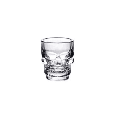 Genérico - Vaso Shot Tequilero Calavera Vidrio 6 Pcs 65Ml