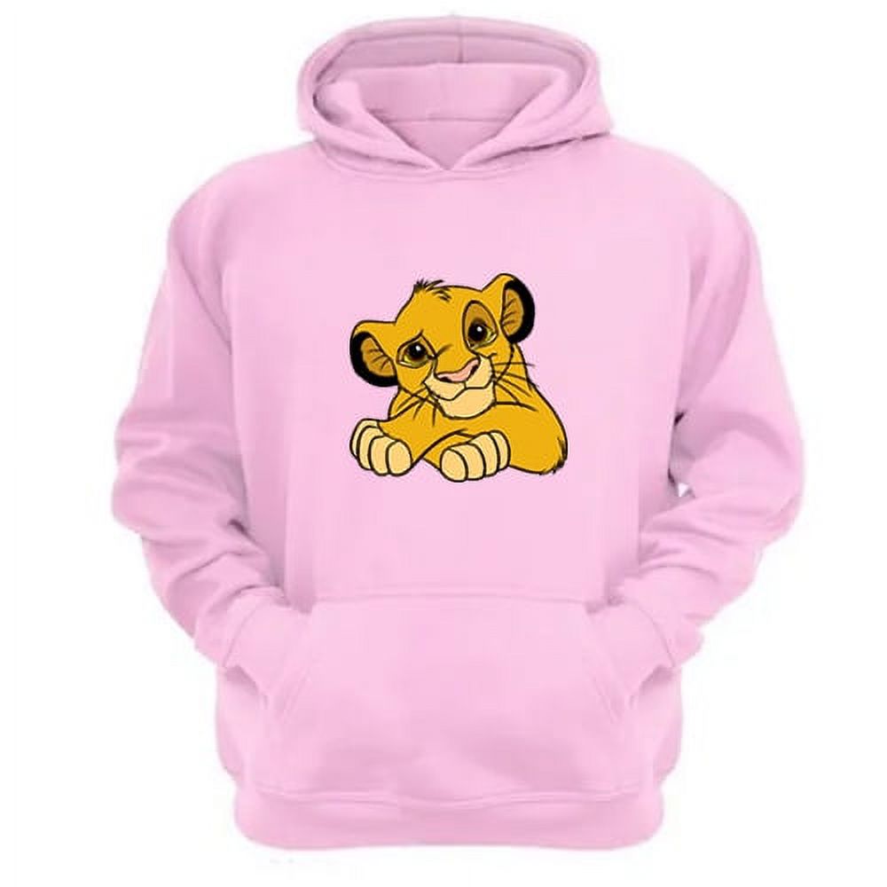 Genérico - Polerón Canguro El Rey De La Selva Rosa Talla S Unisex